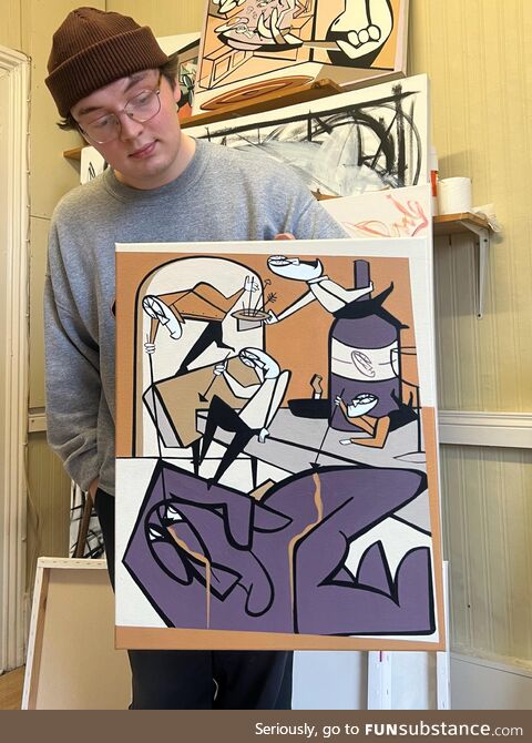 Painted how hangovers start feeling in your late twenties…