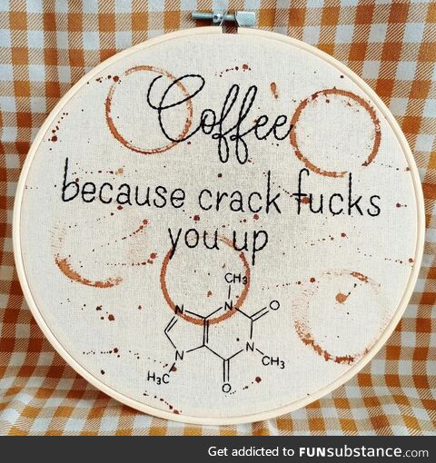 This embroidery is dedicated to all coffee enthusiasts [OC]