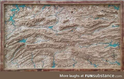 3D map of Ouachita mountains