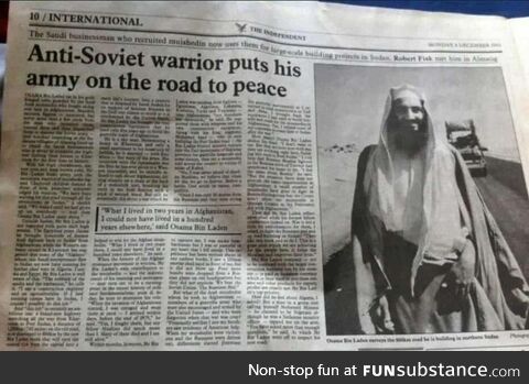 First he was a warrior and a hero and then he was a terrorrist