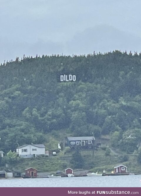 Small town in Newfoundland, Canada with it's hollywood sign