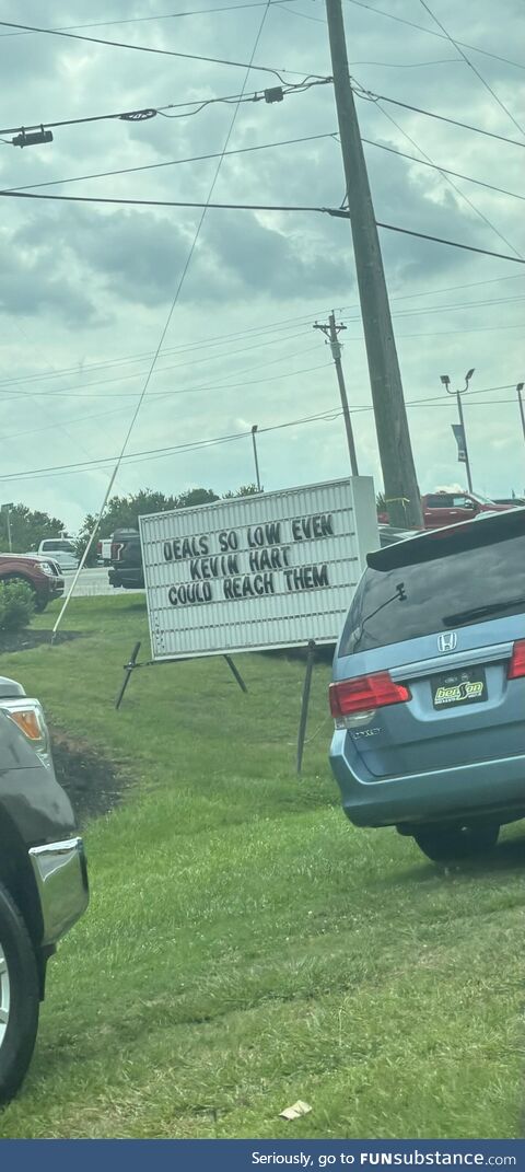 Sign outside my local Nissan dealer