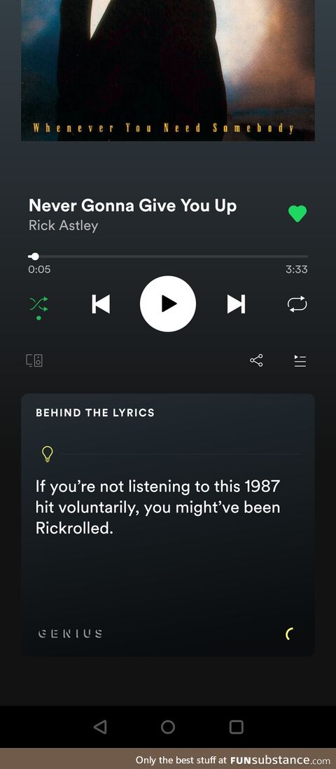 Never gonna give you up