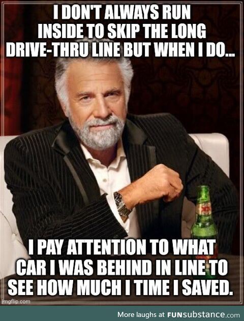 It's like a race!