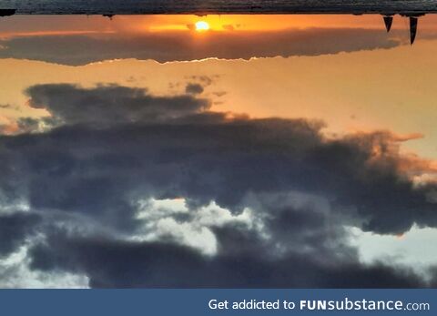 Sun setting in the clouds [OC]