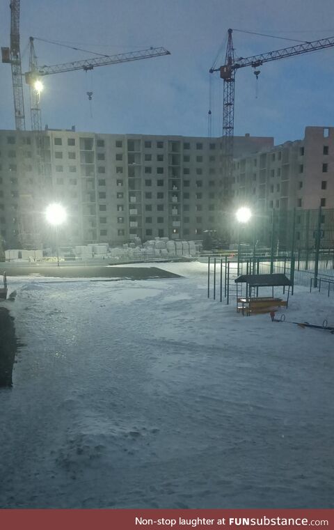 [OC] Spring in Kazakhstan, Nur-Sultan. The wind was 15m/s yesterday