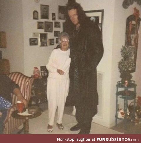 The Undertaker and his grandma, 1990s