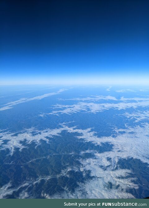 Cruising at 41,000 feet over the Smokies