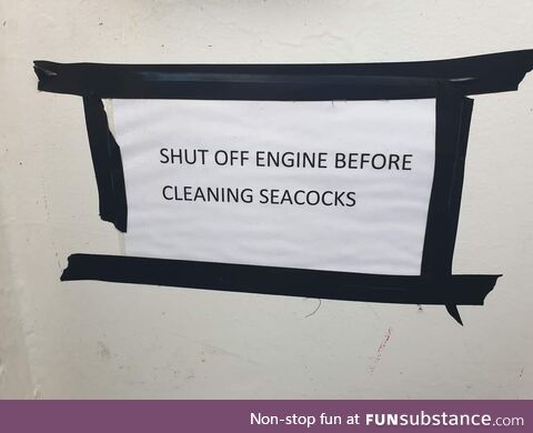 Please make sure to shut off the engine!