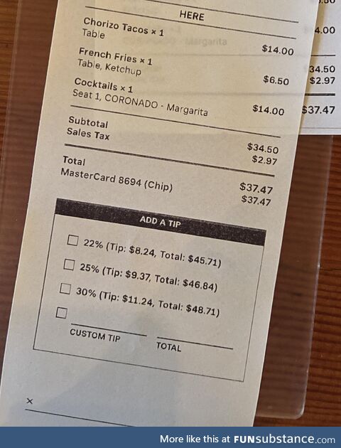 Suggested tipping is getting way out of hand