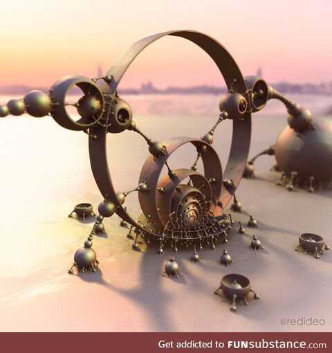 Ratio of The Golden Hour - 3D Fractal Art Created in Mandelbulber, Minor Photoshop