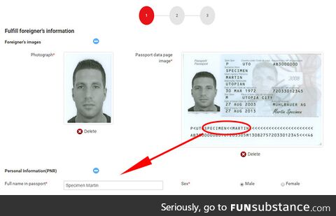 Vietnam's visa application example is funny as hell