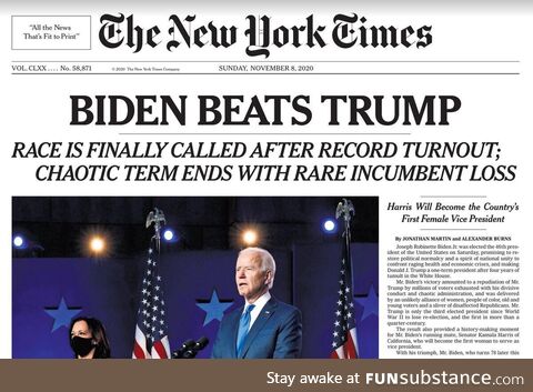 A year ago today, Joe Biden beat Trump to become the 46th US President