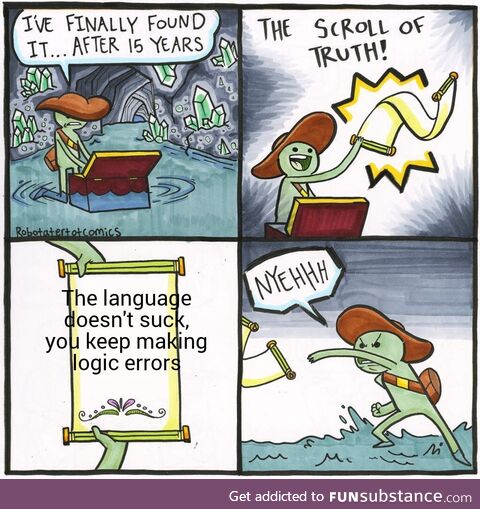 I program in english