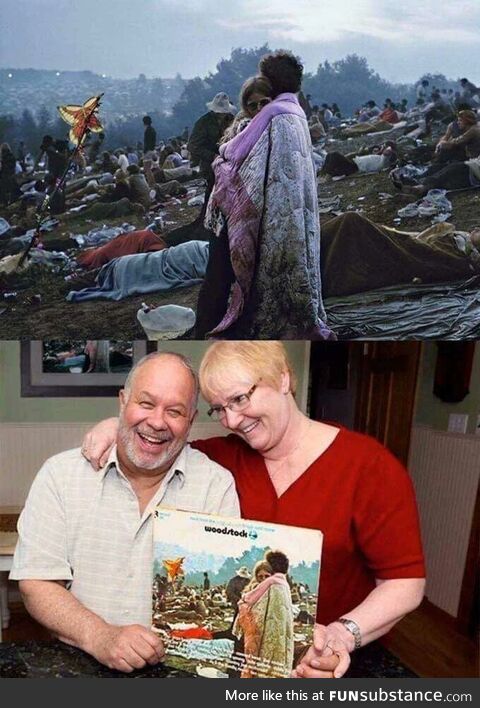 The couple on the Woodstock album cover, still together 50 years later
