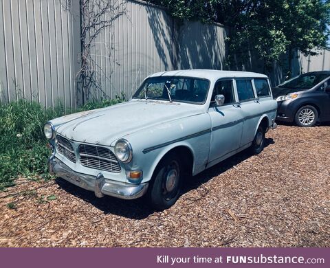 An old Volvo I saw while walking around my neighborhood
