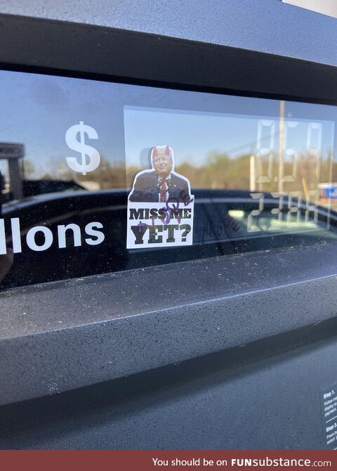 [OC] I saw this while getting gas