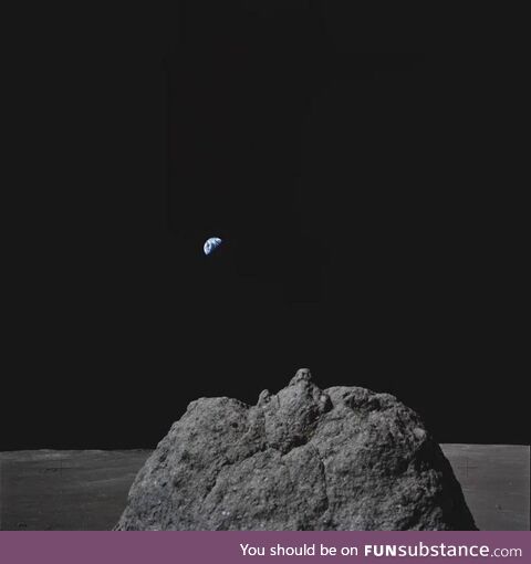 Earth photographed from the surface of the moon by Gene Cernan