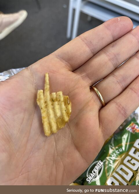 My crisps are trying to tell me something…