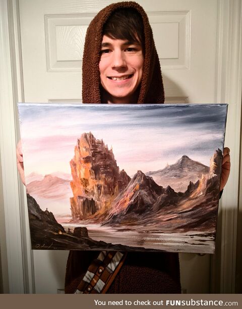 A quick 2 hour oil painting I just finished! The Beacons of Amon Din :)