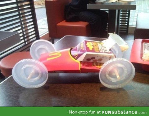 When boredom gets the better of you at McDonalds