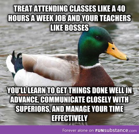 Here's a good advice for students