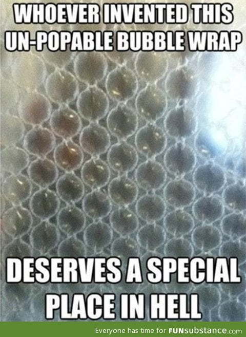 Unpoppable bubble wrap