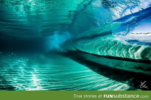 Inside of a wave