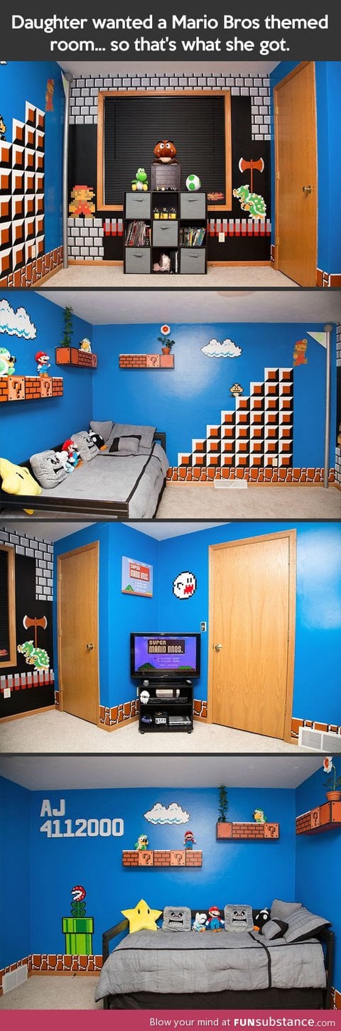 Mario Bros themed room
