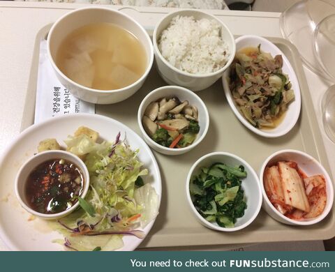 Korean hospital food!