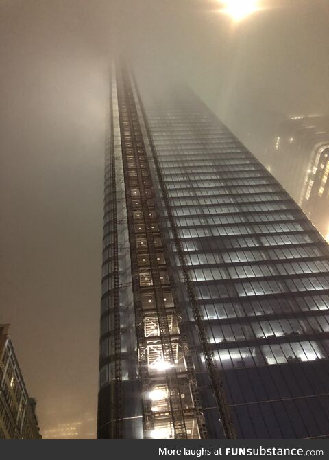 Never-ending building above the clouds