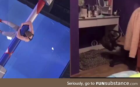 My attempt on this American Ninja Warrior balance obstacle looked eerily similar to this