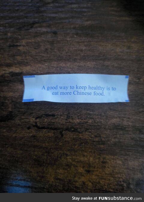 My fortune cookie hit a new low