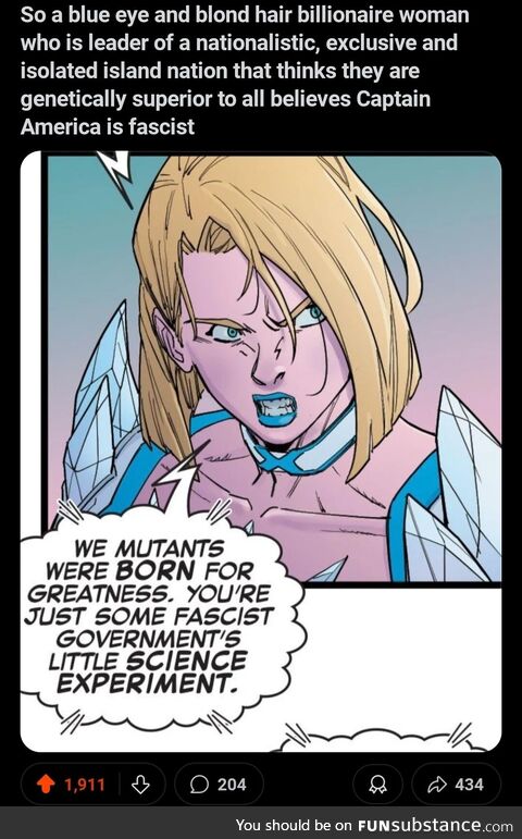 Mutants really should not talk about fascism