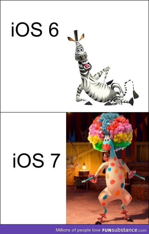 iOS 7's new design summed up
