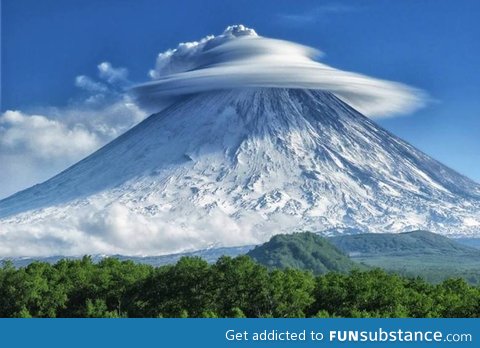 Kliuchevskoi mountain in russia