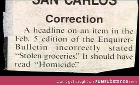 Important correction