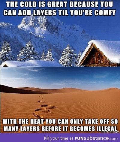 Hot vs cold weathers