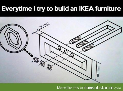 Trying to build ikea furniture