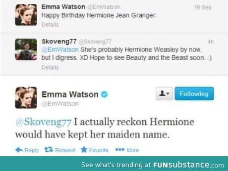 Yeah Hermoine!