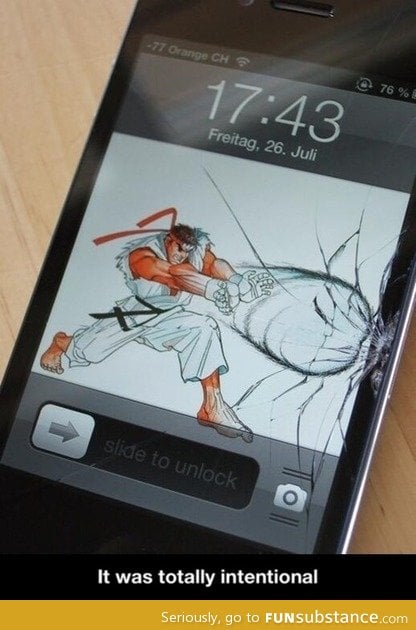 Cracked screen