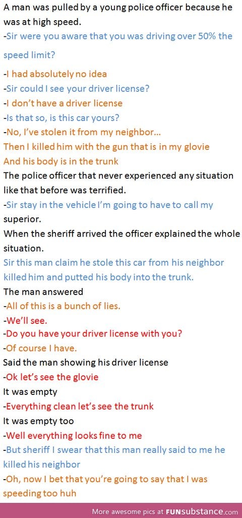 Hoe far would you go to avoid a ticket?