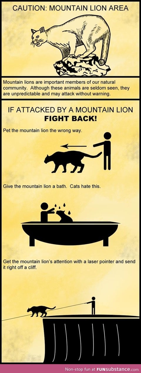 If provoked by a mountain lion