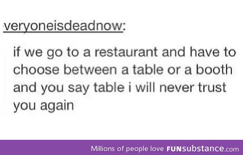 Booth or table