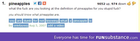 Pineapples on urban dictionary