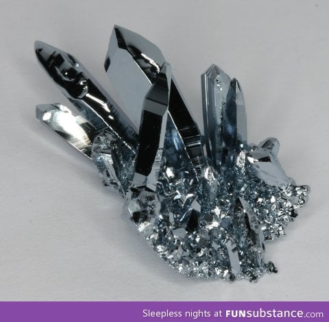 A cluster of osmium crystals, one of the least abundant elements on earth