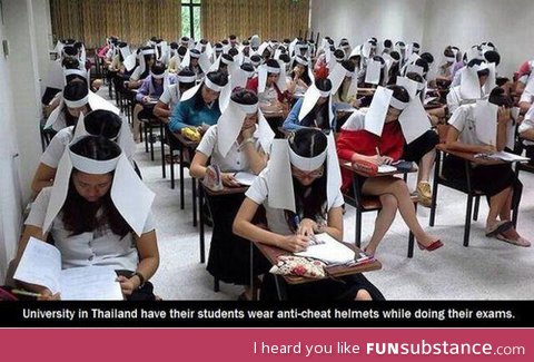 Thailand's anti-cheat helmets