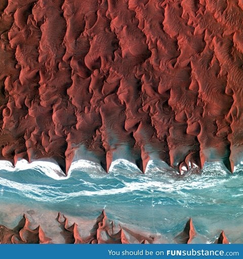 The Namib desert from space
