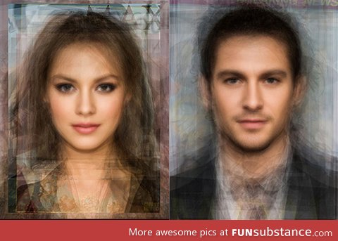 Attractive people overlaid