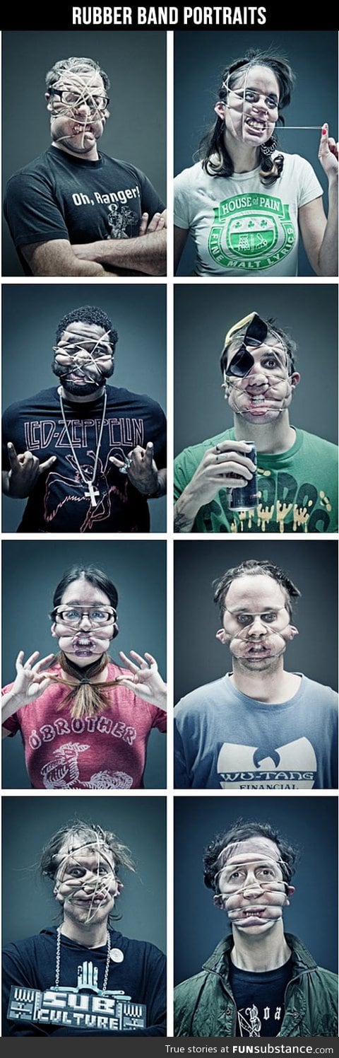 Rubber band portraits